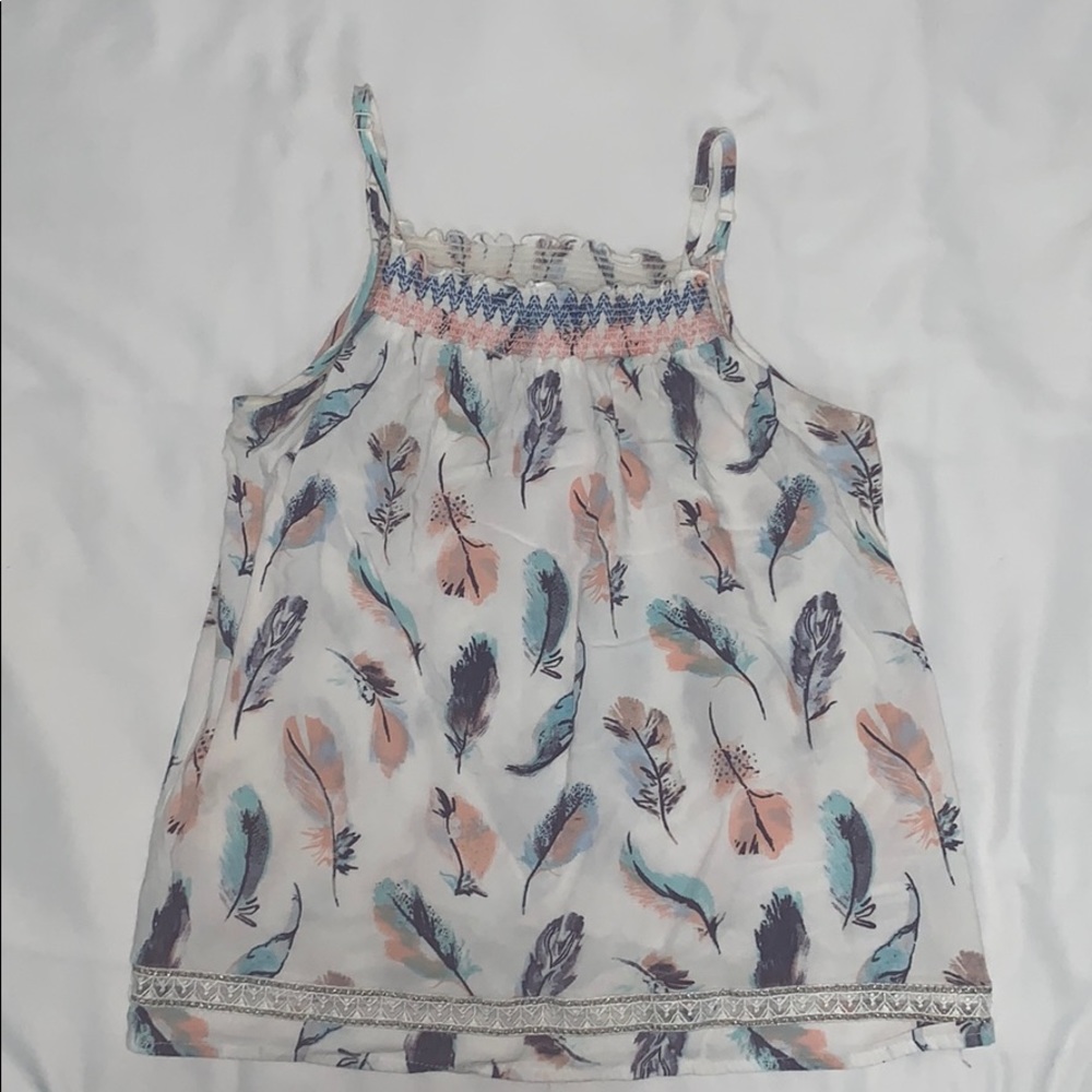 Girls feather tank top